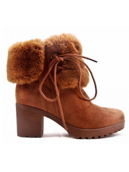 Botín gamuza marrón