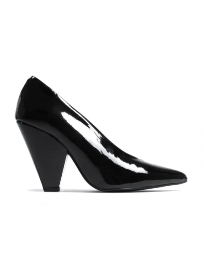 Zapato negro tacón ancho