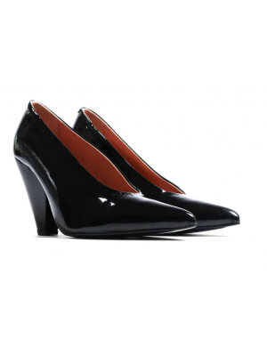 Zapato negro tacón ancho